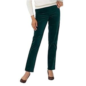 Talbots Curvy Green Velveteen Pants Women’s SZ 10